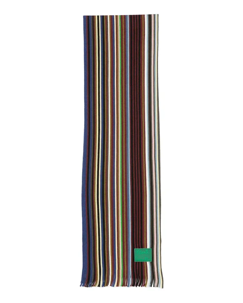 Paul Smith Artist Stripe Schal - Blau Blau