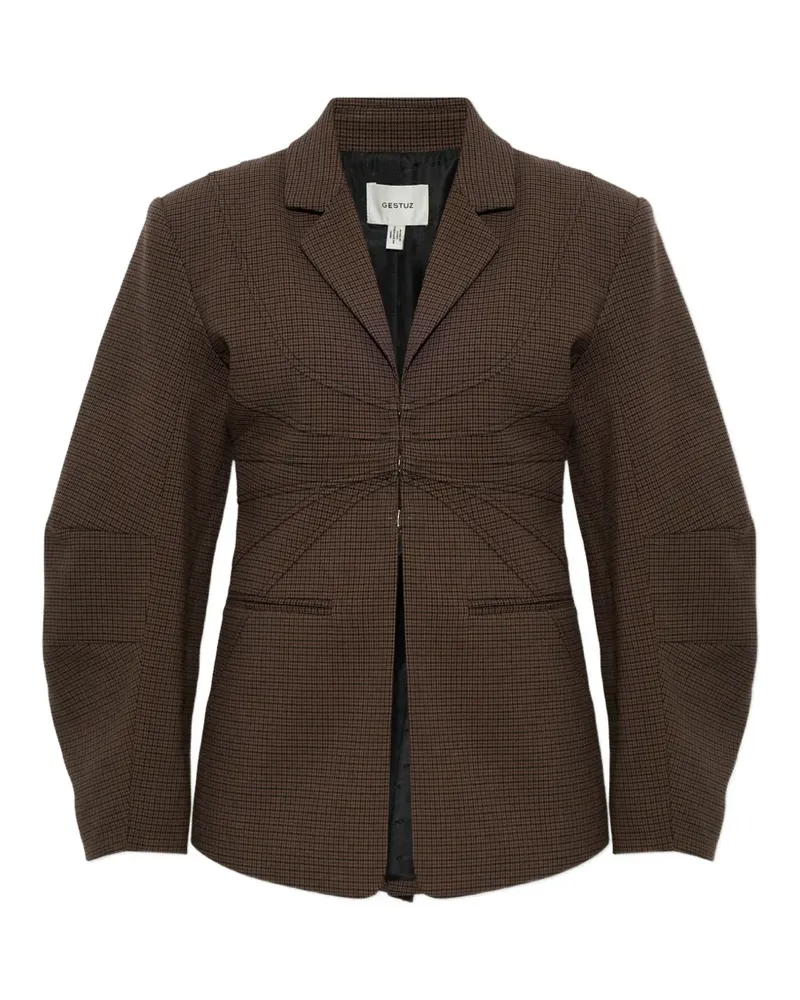 Gestuz Gzlamia check blazer - Braun Braun