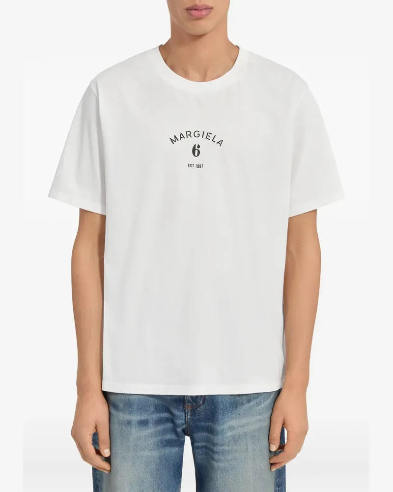 Maison Margiela T-Shirt mit Logo-Print - Nude Nude