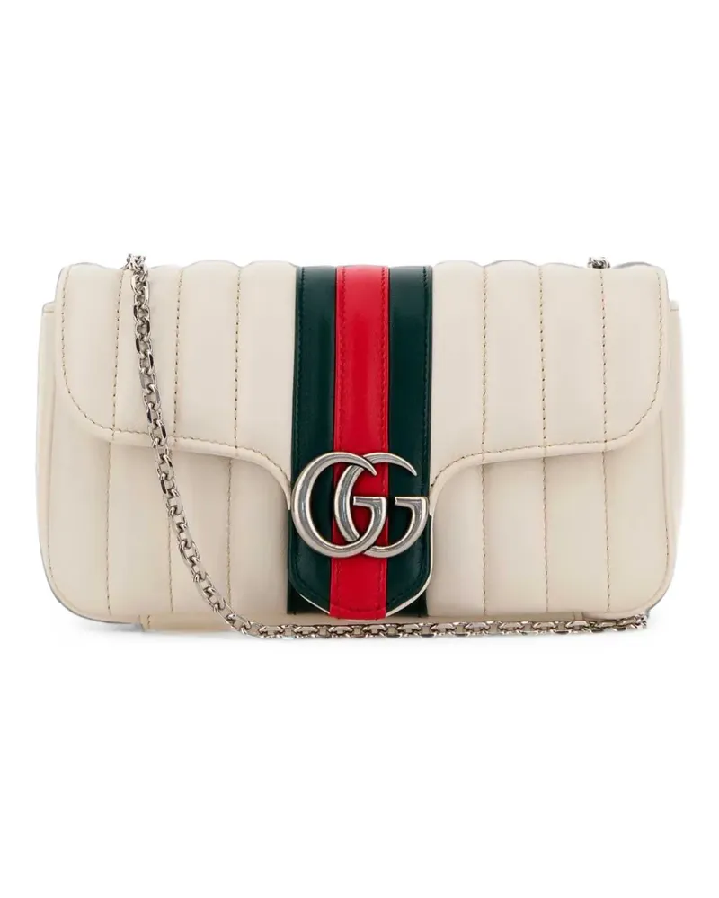 Gucci Jetset GG Marmont Schultertasche - Weiß Weiß