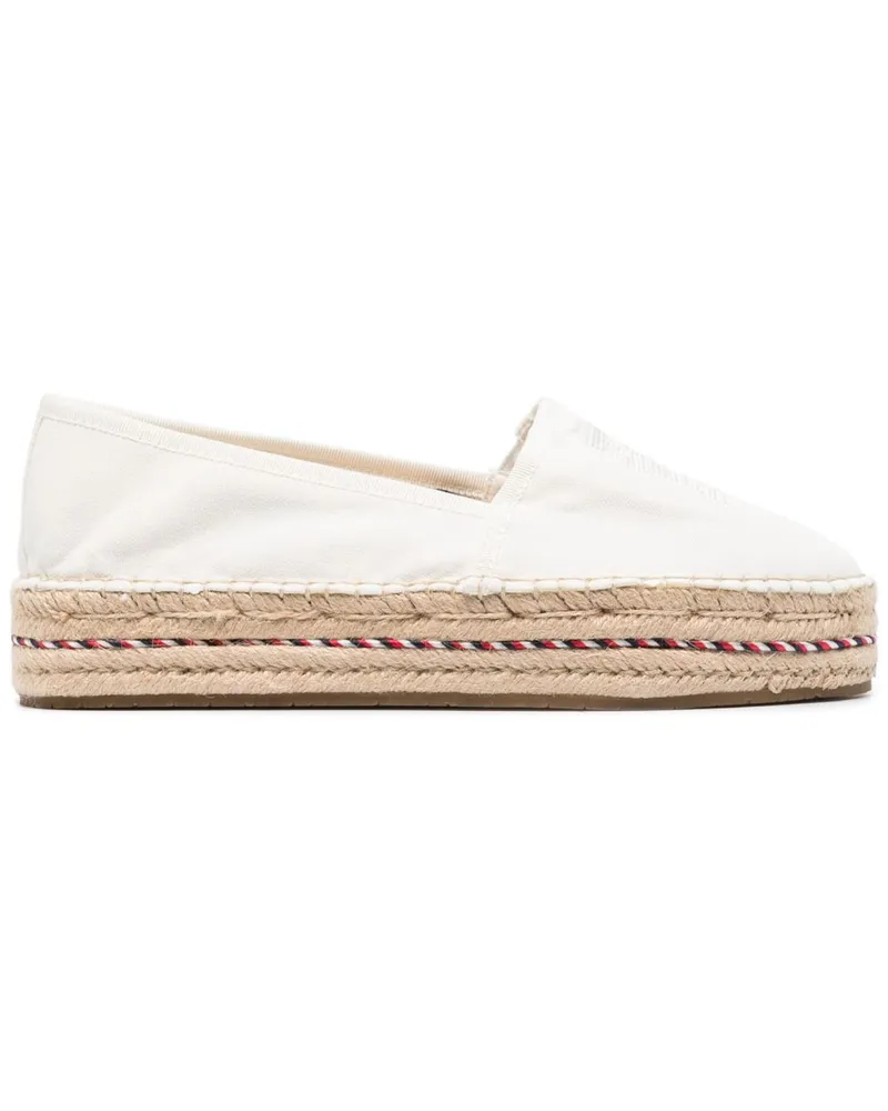 Tommy Hilfiger Espadrilles mit Logo-Stickerei - Weiß Weiß