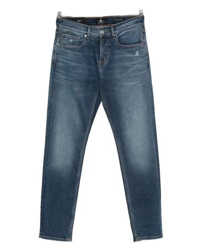 7 for all mankind Jeans in Distressed-Optik - Blau Blau