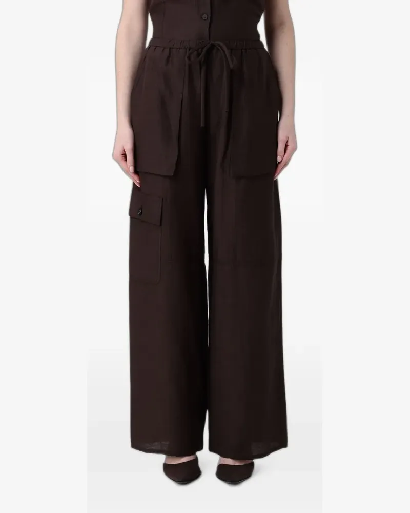 TELA drawstring-fastening palazzo pants - Braun Braun