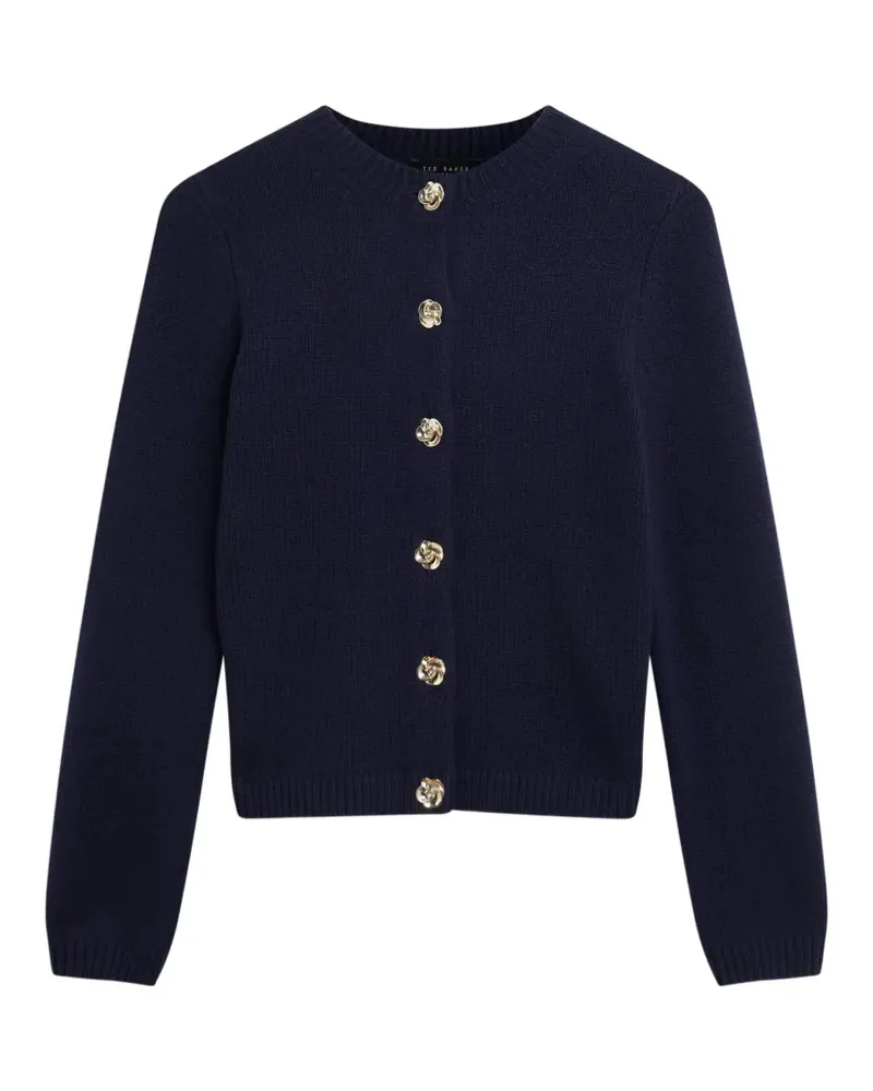 Ted Baker Jaycey rose-button cardigan - Blau Blau