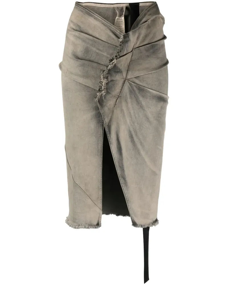 DRKSHDW by Rick Owens Midirock mit Schlitz - Grau Grau