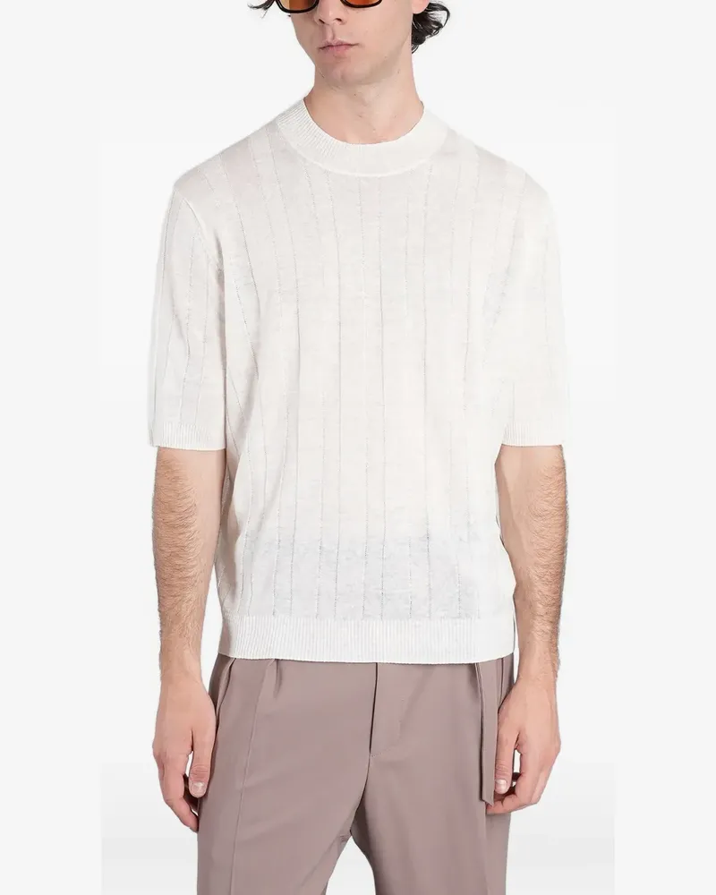 Ballantyne T-Shirt aus geripptem Strick - Nude Nude