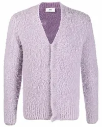 AMI Paris Cardigan mit V-Ausschnitt Violett