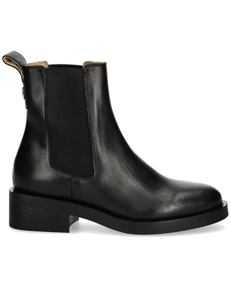 HUGO BOSS Chelsea-Boots mit Logo-Schild - Schwarz Schwarz