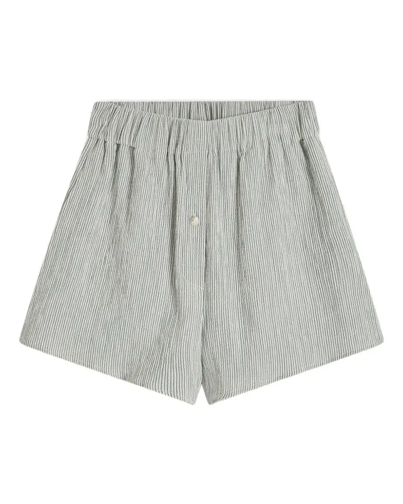 BONDI BORN Finn striped shorts - Weiß Weiß