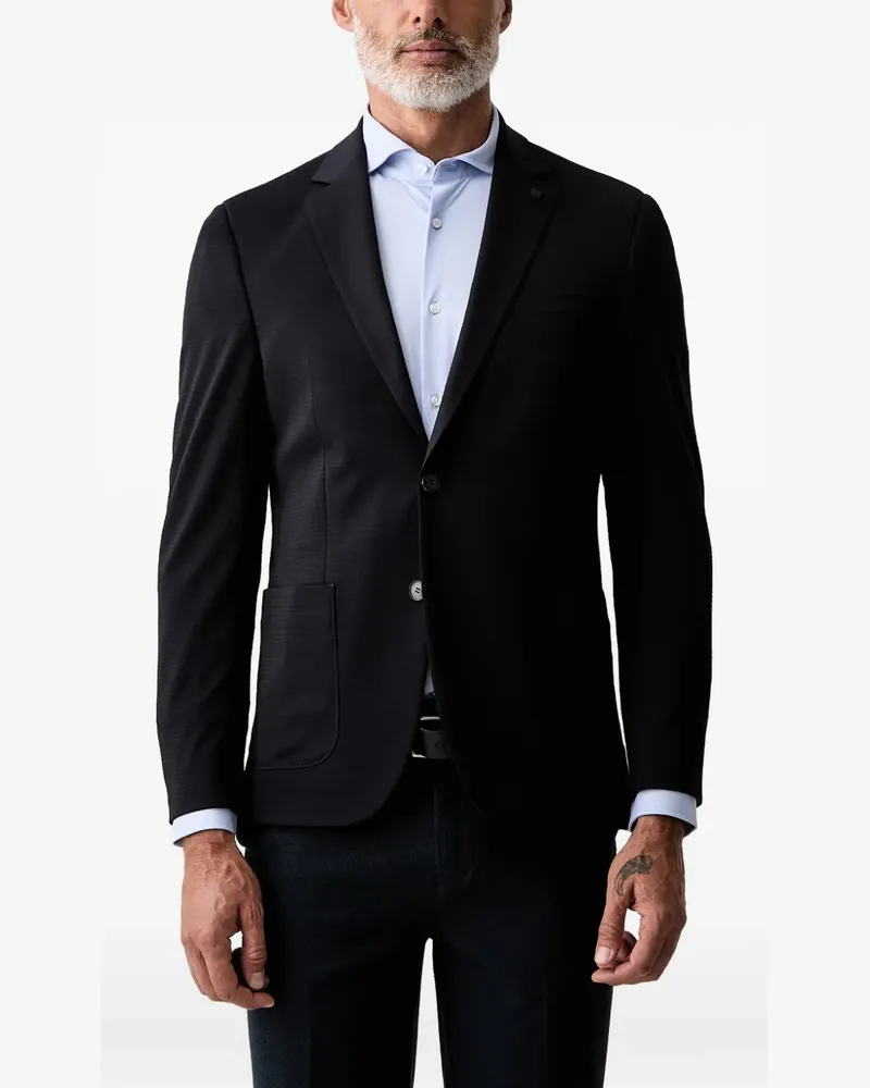 Karl Lagerfeld Sakko mit Mikro-Karomuster - Blau Blau