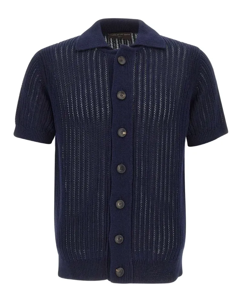 Filippo de Laurentiis Strukturiertes Hemd - Blau Blau