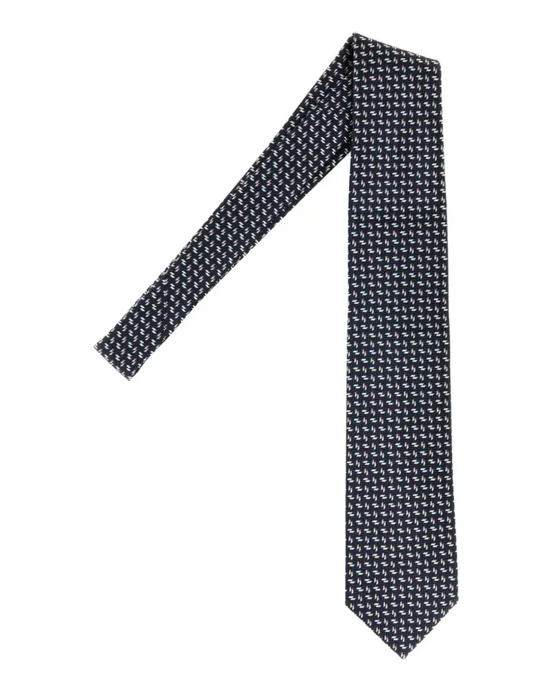 Brioni Seidenkrawatte mit Jacquardmuster - Blau Blau