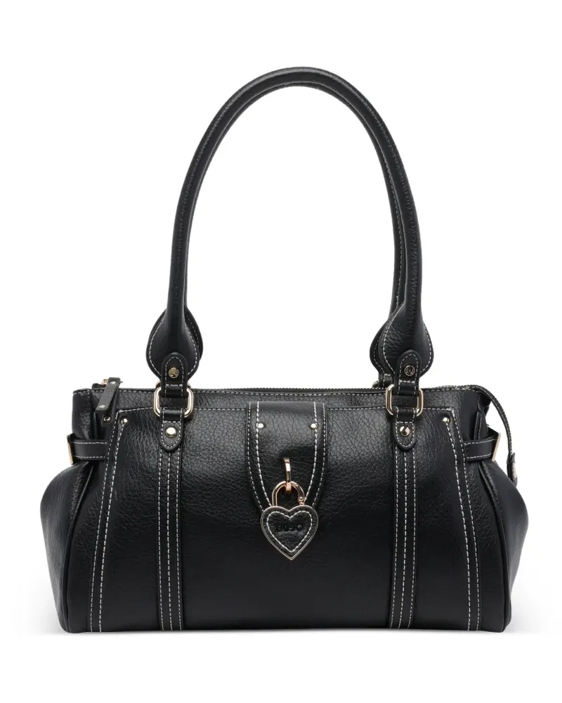 Liu Jo heart-logo shoulder bag - Schwarz Schwarz