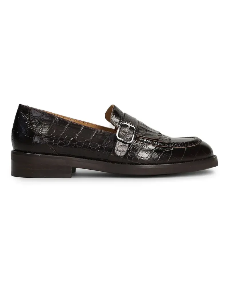 Pedro Miralles Loafer mit Kroko-Effekt - Braun Braun