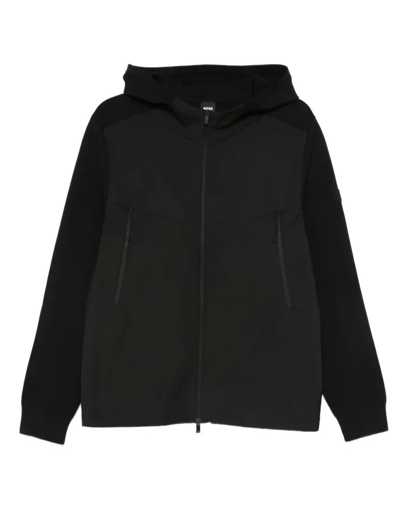 HUGO BOSS Kapuzenjacke mit Reißverschluss - Schwarz Schwarz