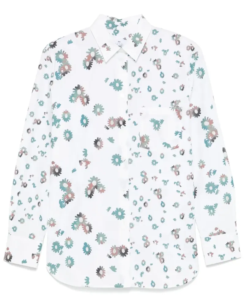 Paul Smith Chamomile Floral Hemd - Weiß Weiß