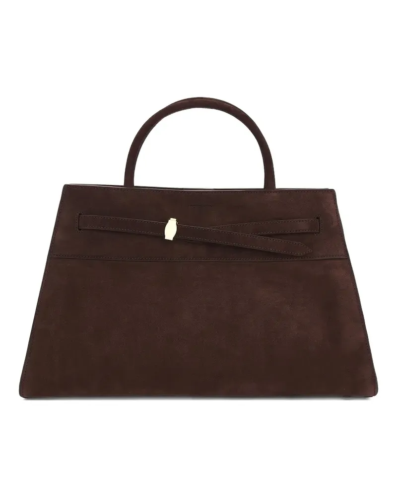 Veronica Beard large Dash bsuede satchel bag - Braun Braun