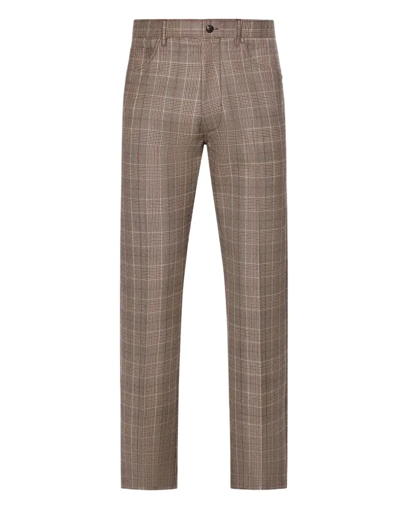 Amiri Karierte Bootcut-Hose - Braun Braun