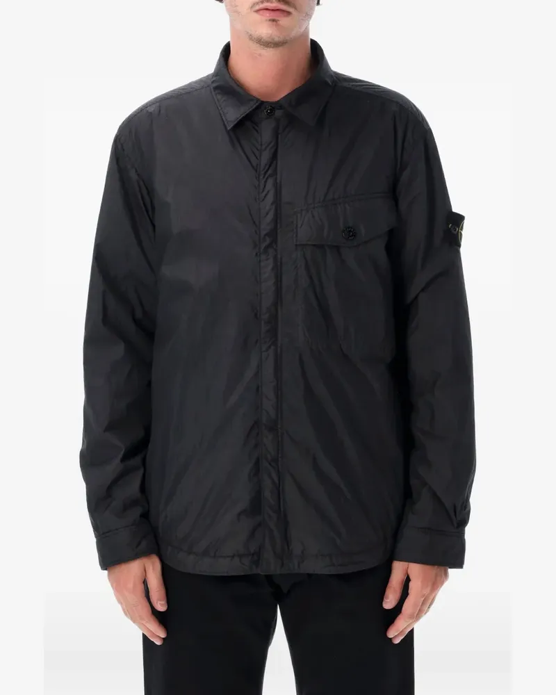 Stone Island Crinkle Reps shirt jacket - Schwarz Schwarz