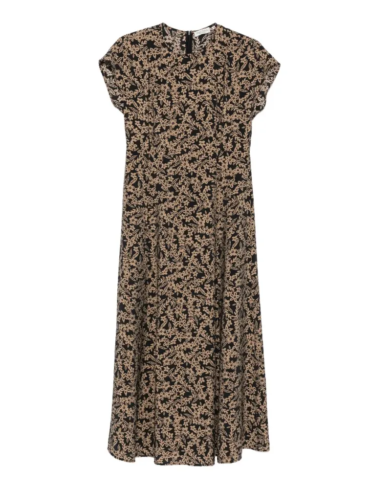 Marc O'Polo floral-print cap-sleeve dress - Blau Blau