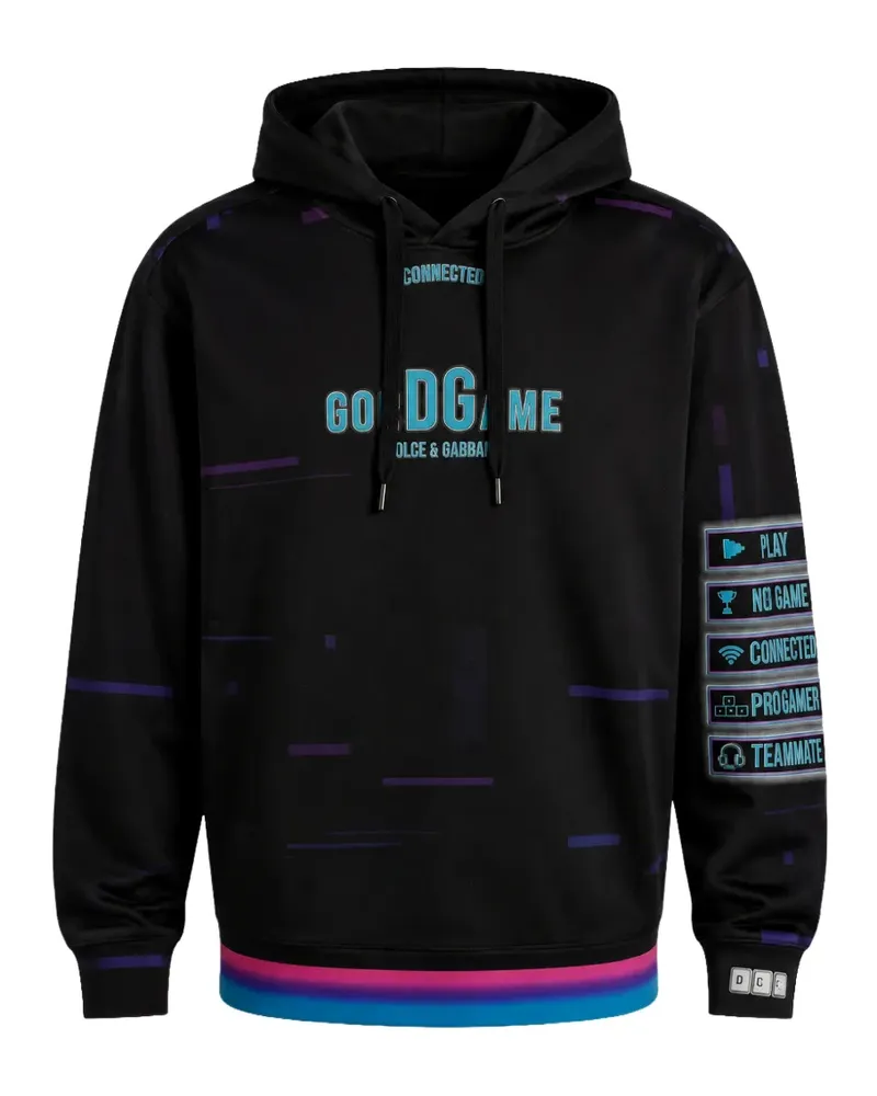 Dolce & Gabbana Hoodie mit Logo-Print - Schwarz Schwarz