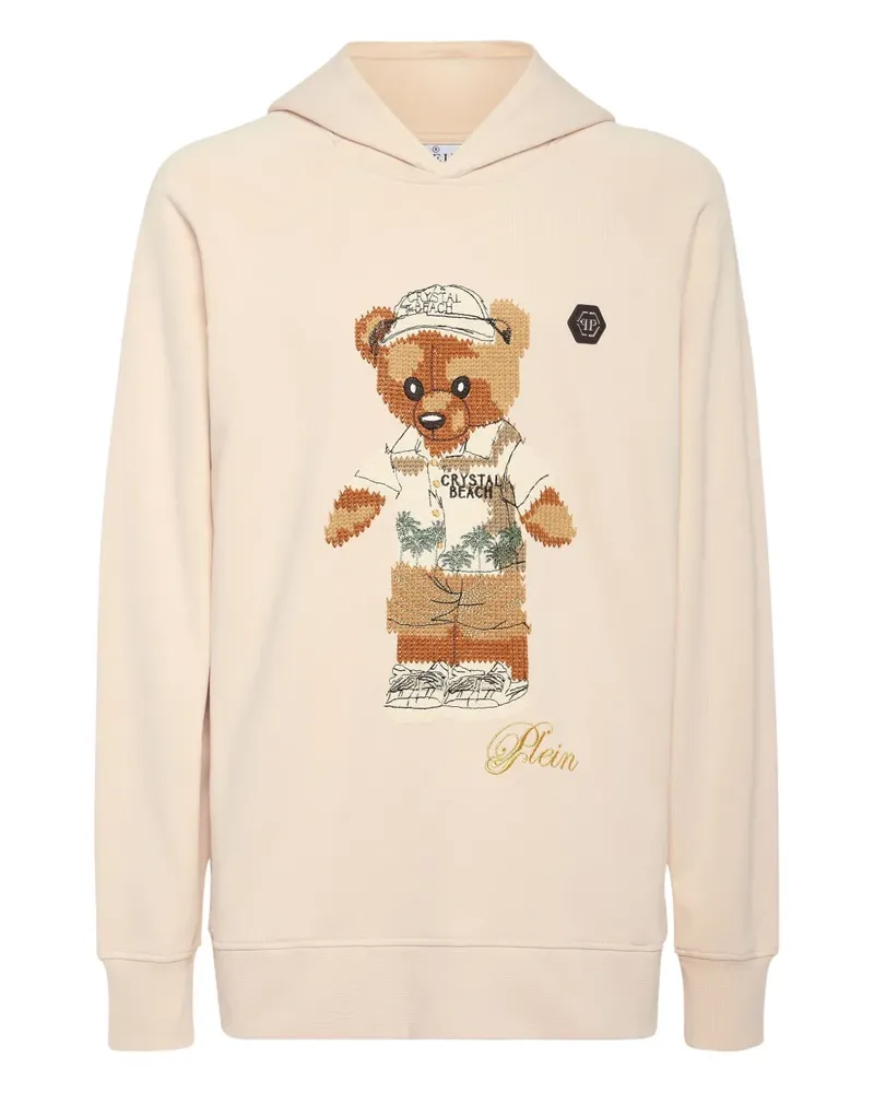 Philipp Plein Hoodie mit Teddy-Motiv - Nude Nude