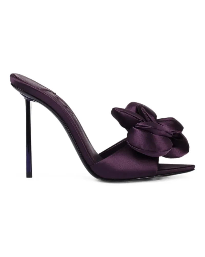 Le Silla Bella Sandalen aus Satin mit Rosendetail - Violett Violett