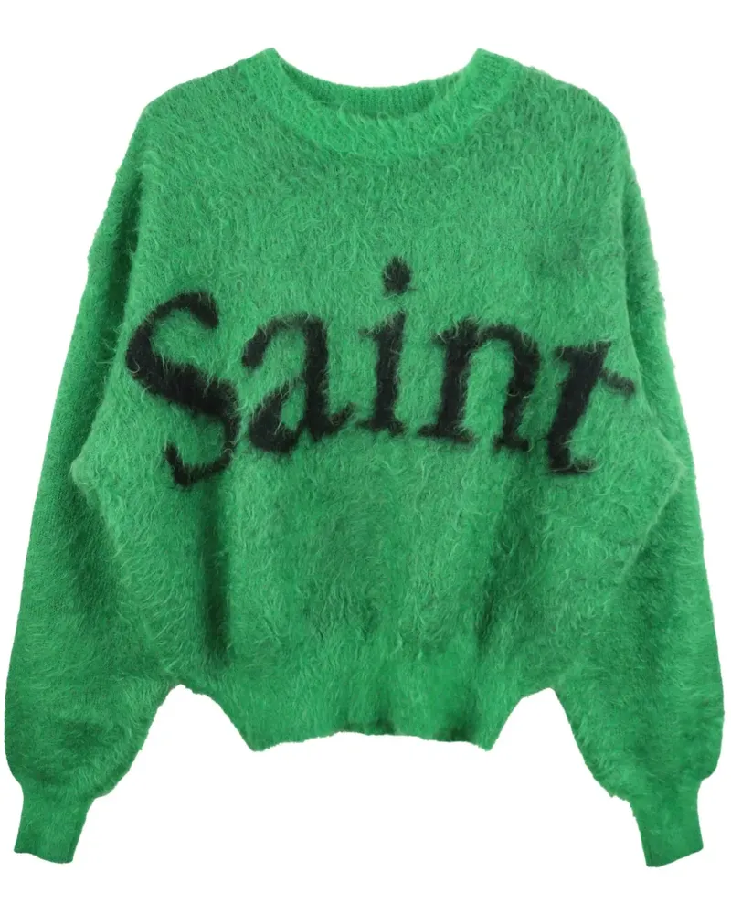 SAINT MXXXXXX Gestrickter Intarsien-Pullover - Grün Grün
