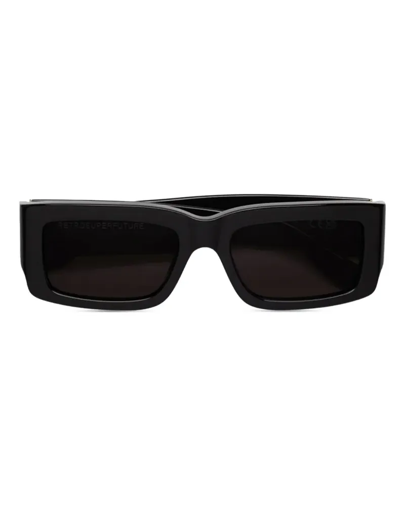 RETROSUPERFUTURE Eckige Sonnenbrille - Schwarz Schwarz