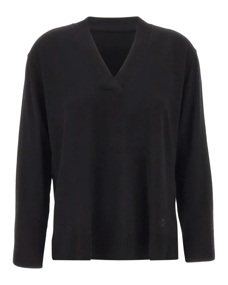 Elena Mirò Pullover mit Seitenschlitz - Schwarz Schwarz