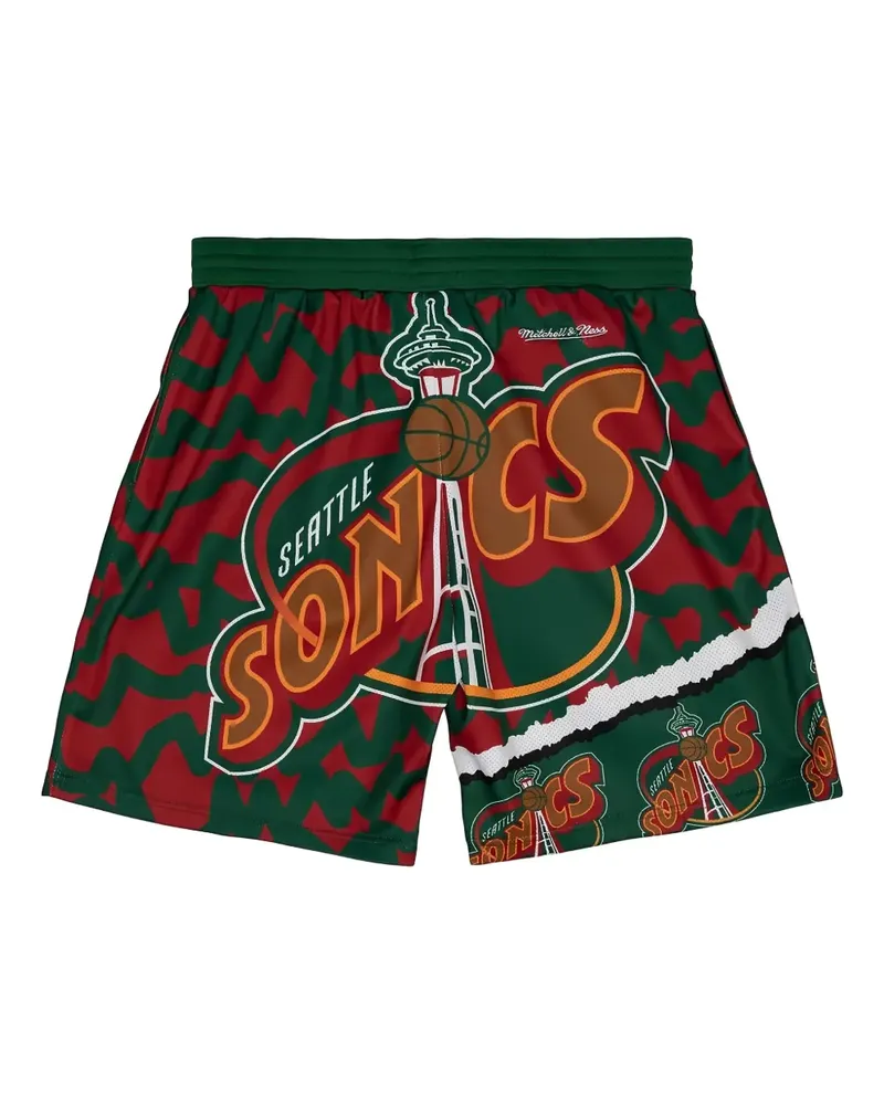 Mitchell & Ness Jumbotron 2.0 Sublimated Shorts NBA Seattle Supersonics Shorts - Grün Grün