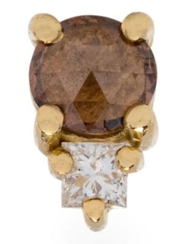 WHITE BIRD 18kt Aurore Gelbgoldohrring mit Diamanten Gold
