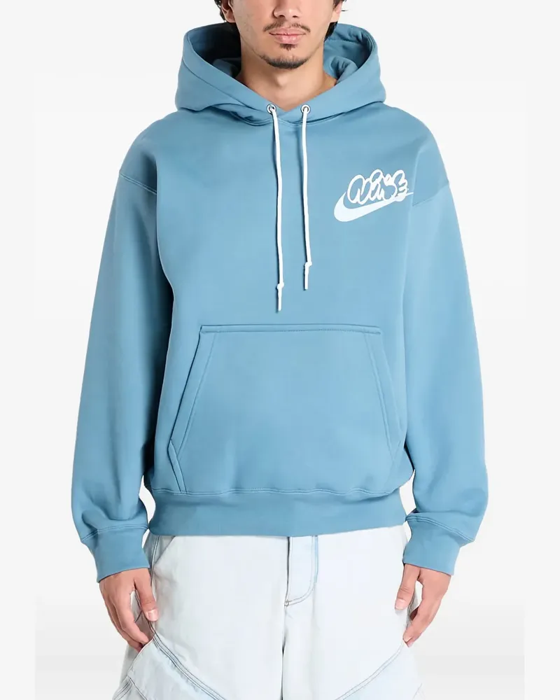 Nike Hoodie mit Schriftzug-Print - Blau Blau