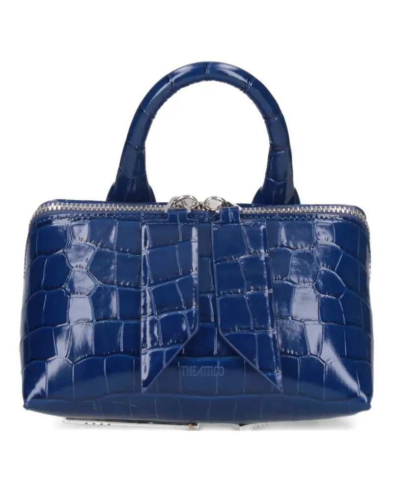 ATTICO Friday Mini-Tasche mit Kroko-Effekt - Blau Blau