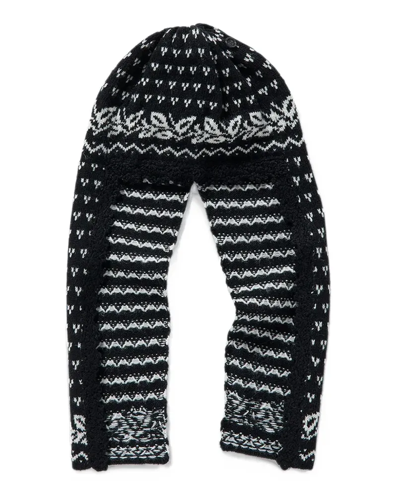PERVERZE Birds Eye trapper hat - Schwarz Schwarz