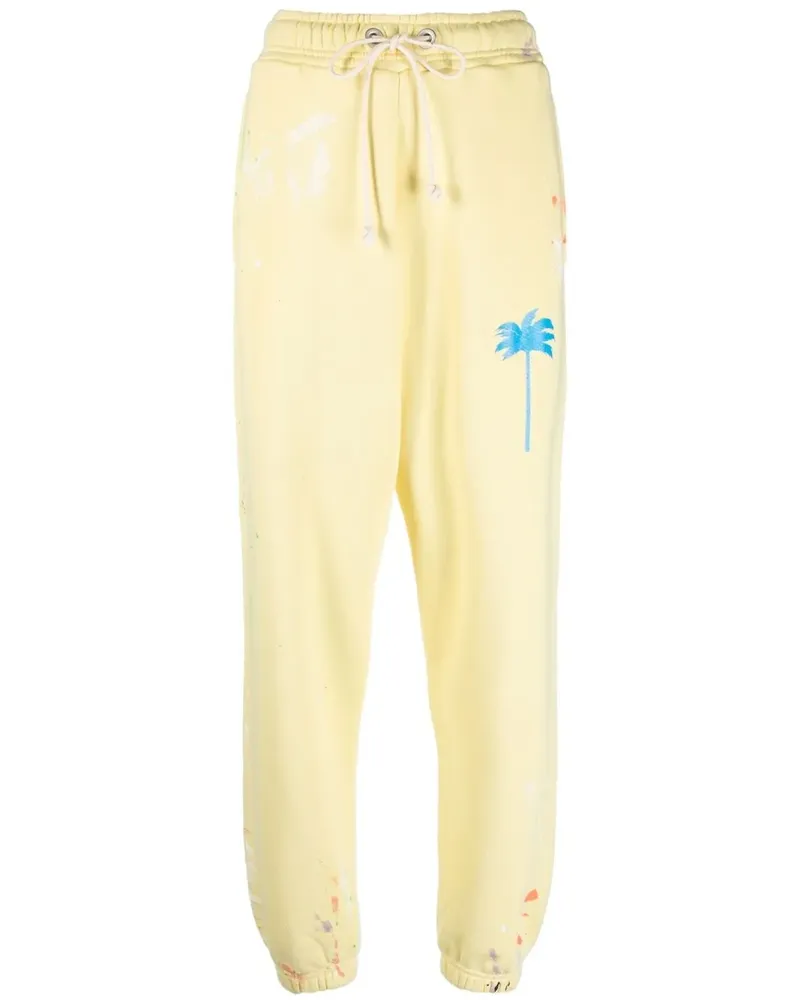 Palm Angels Jogginghose mit Print - Gelb Gelb