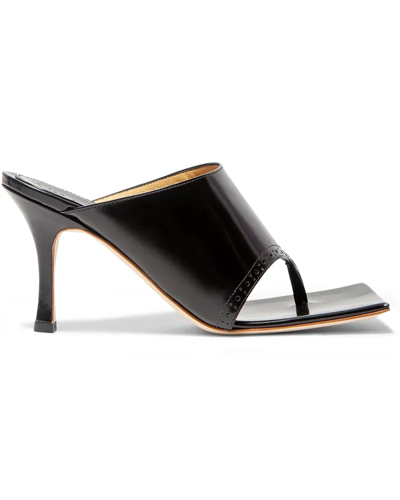 A.W.A.K.E. Sandalen mit eckiger Kappe 75mm - Schwarz Schwarz
