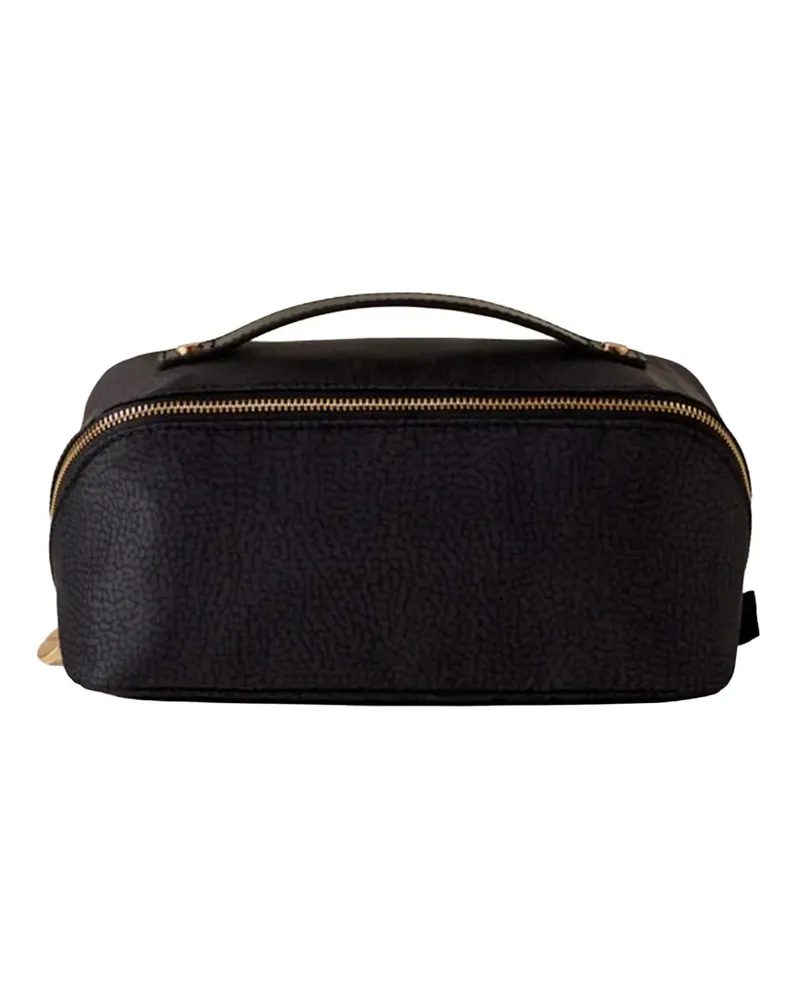 Borbonese O.P. textured clutch bag - Schwarz Schwarz
