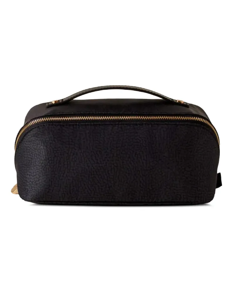 Borbonese O.P. textured clutch bag - Schwarz Schwarz