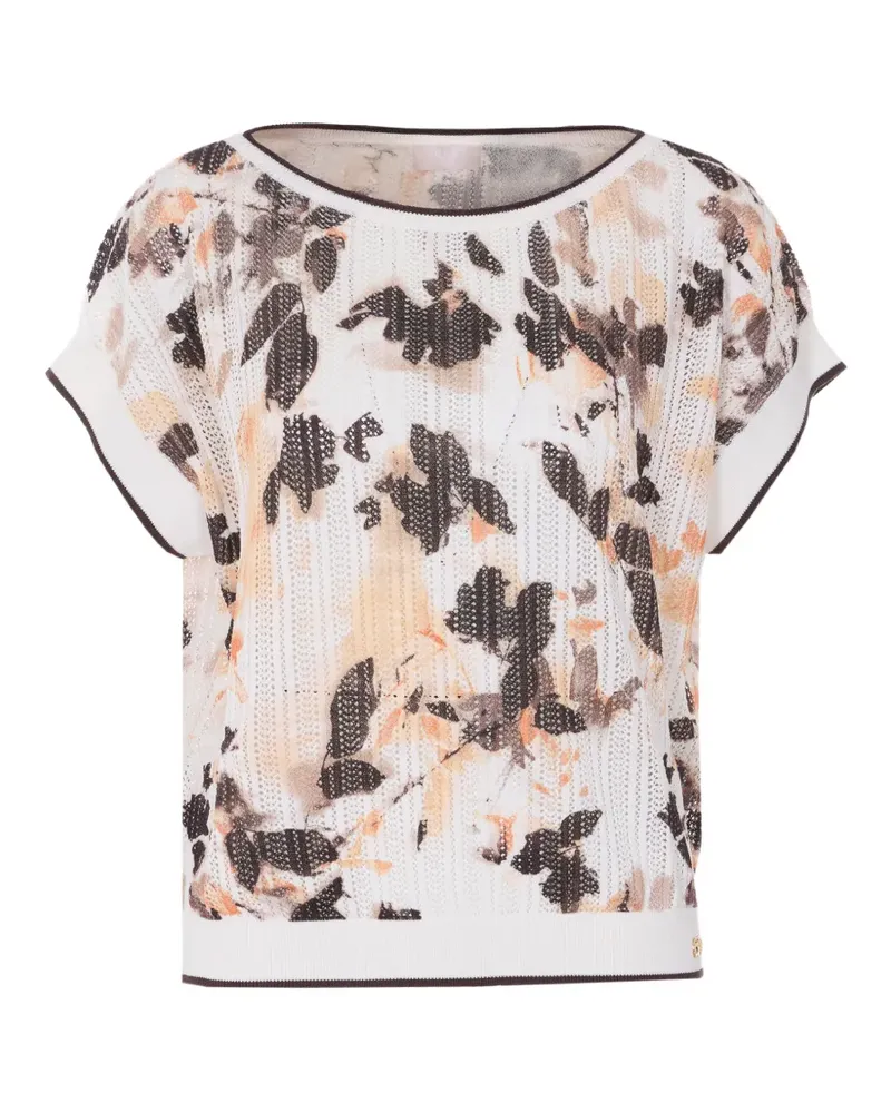 Liu Jo T-Shirt mit Blumen-Print - Weiß Weiß