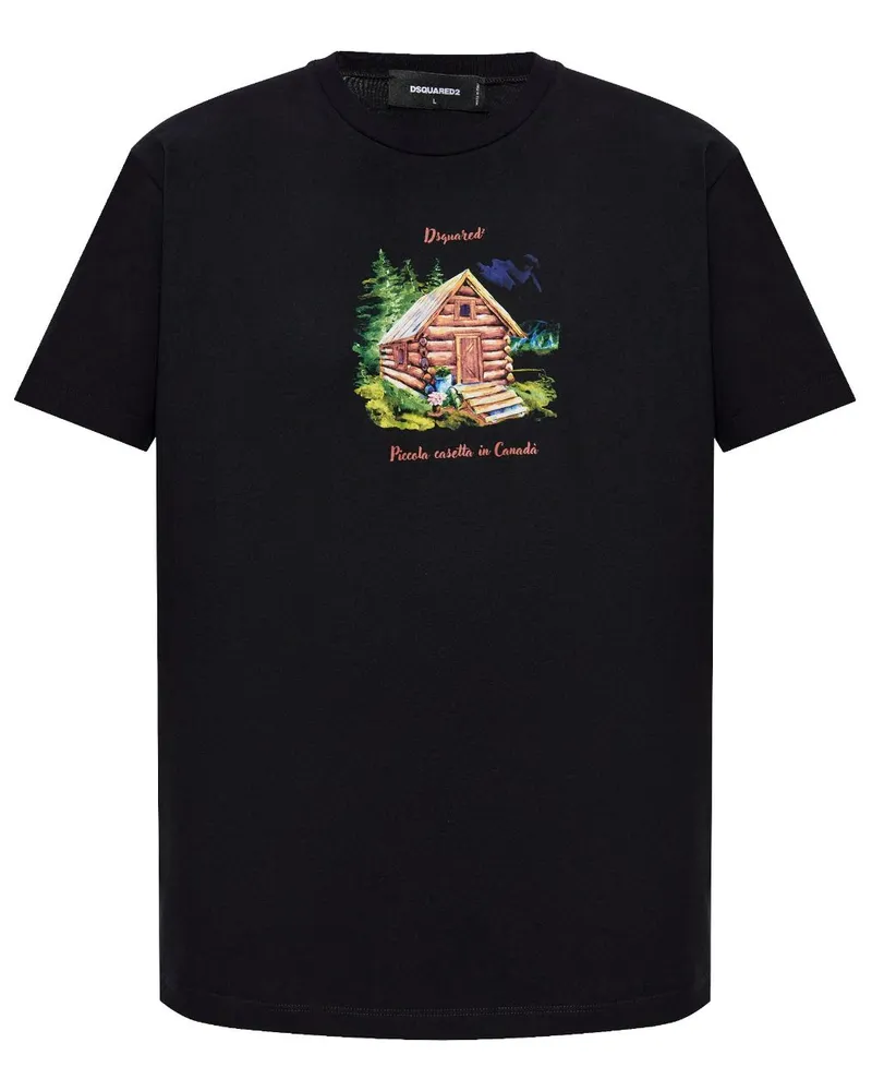 Dsquared2 T-Shirt mit Print - Schwarz Schwarz