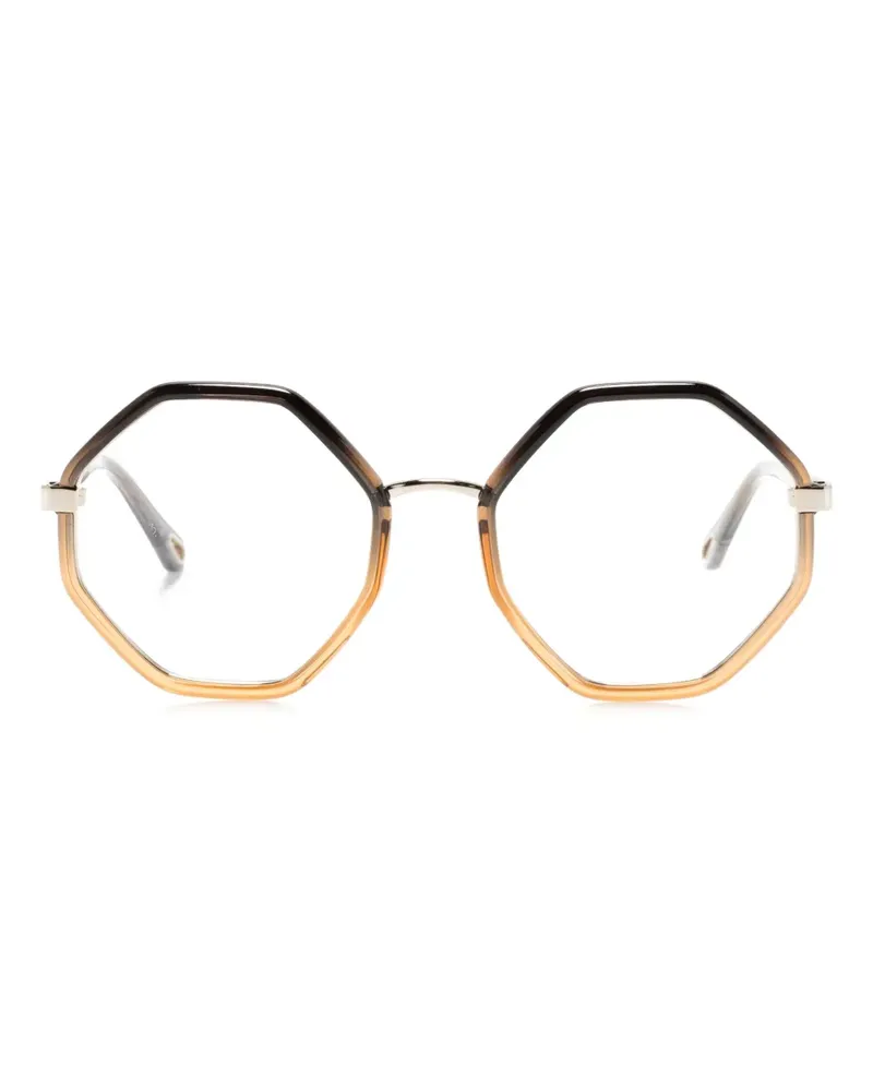 Chloé Brille mit Oversized-Gestell - Schwarz Schwarz