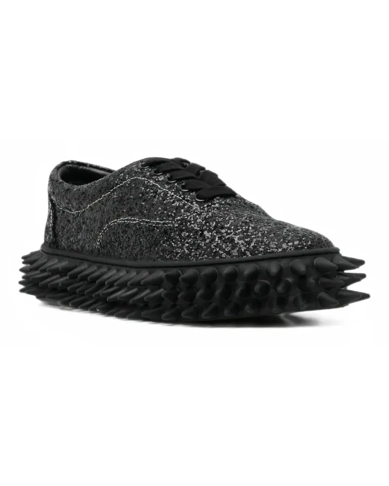 Doublet glitter-effect spiked-sole sneakers - Schwarz Schwarz