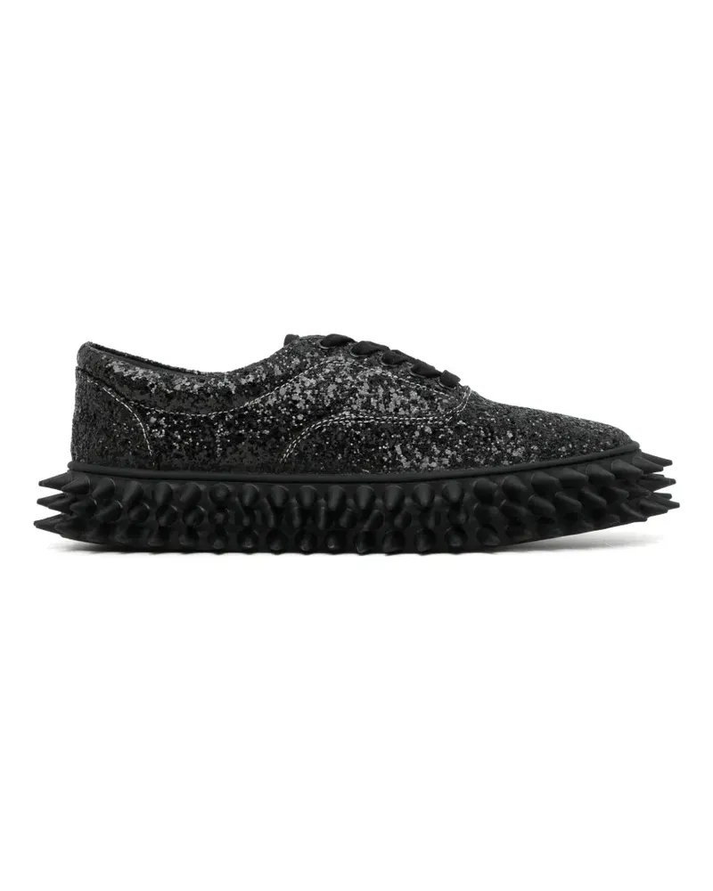 Doublet Sneakers mit Glitter-Effekt und Noppensohle - Schwarz Schwarz