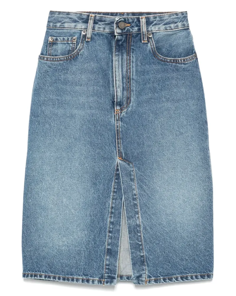 Alessandra Rich Bleistiftrock aus Denim - Blau Blau