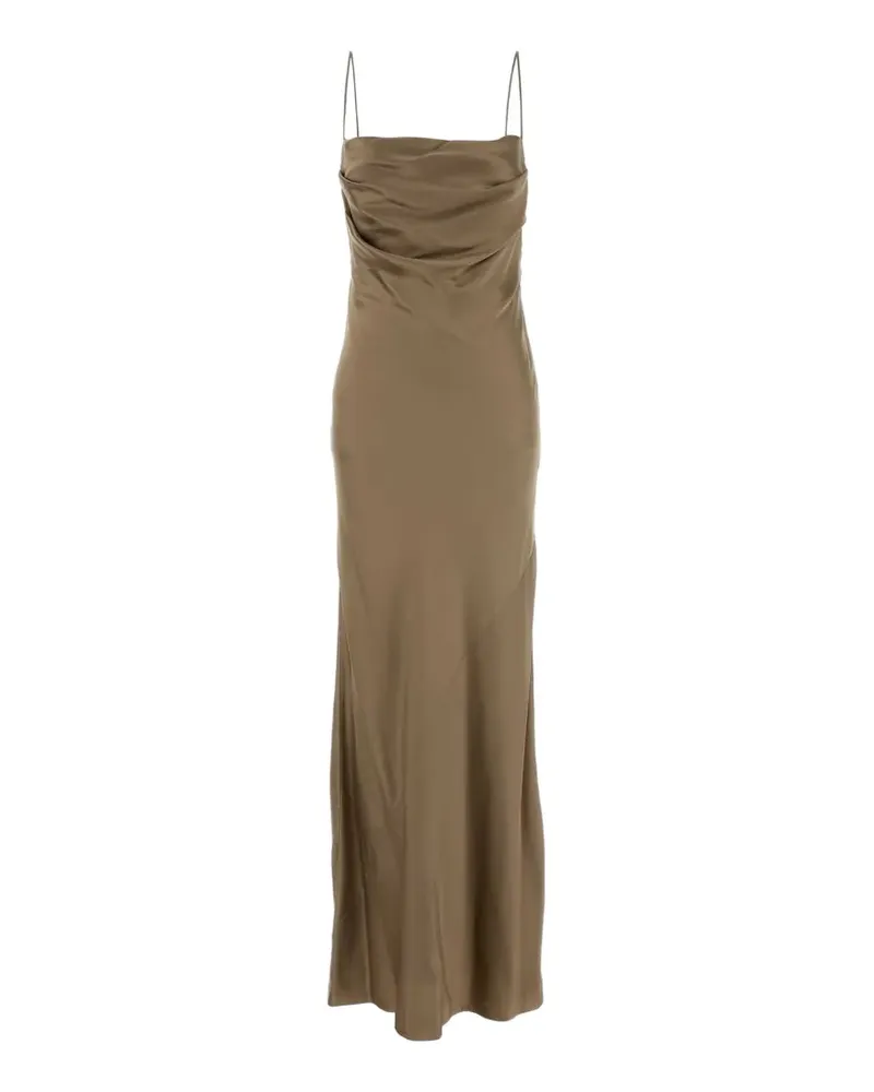 Saint Laurent satin long dress - Braun Braun