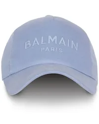 Balmain Baseballkappe mit Logo-Stickerei Blau