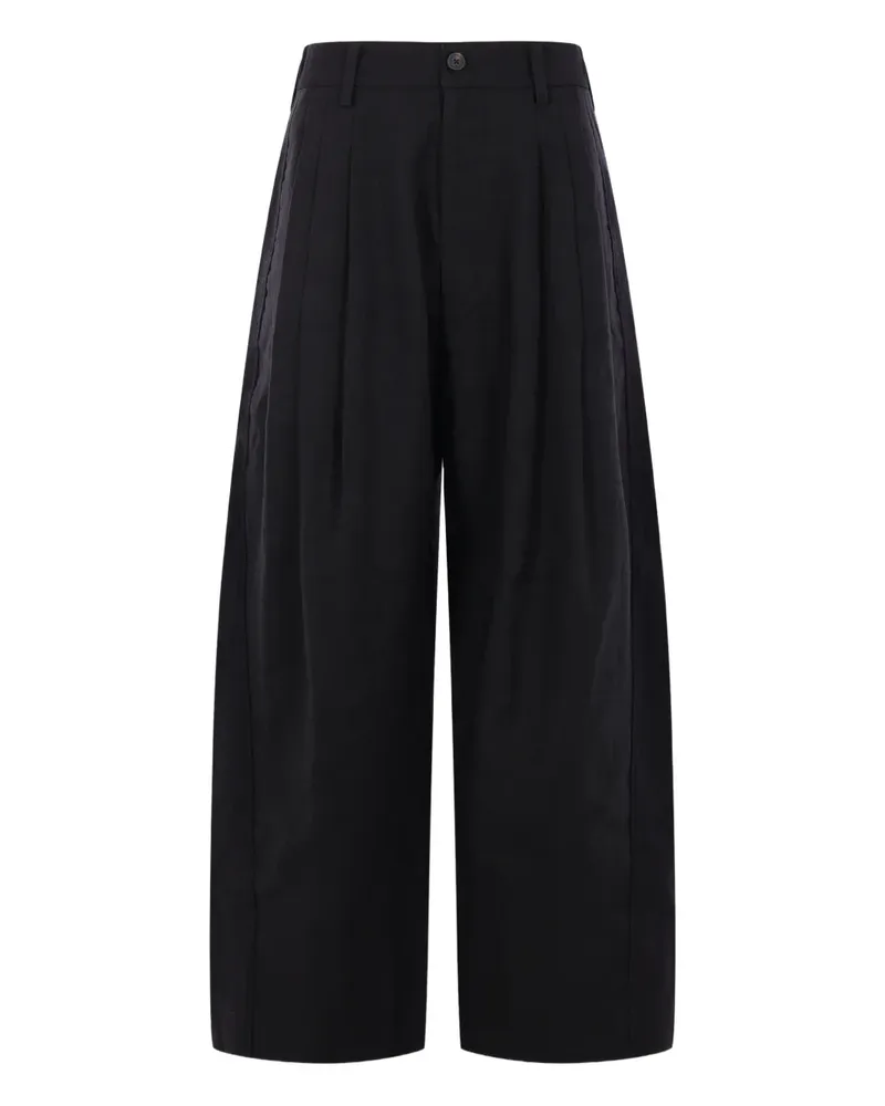 Ziggy Chen Hose mit Bundfalten - Schwarz Schwarz