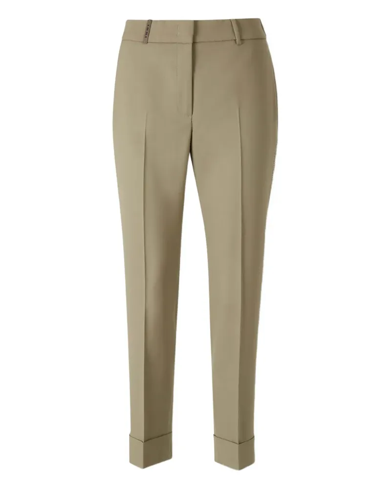Peserico embellished cropped trousers - Nude Nude