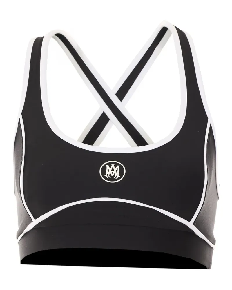 Amiri Sport-BH mit Logo - Schwarz Schwarz